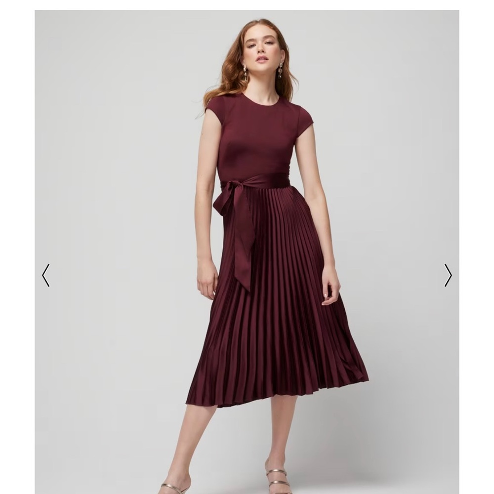 White House Black Market burgundy dress size 8